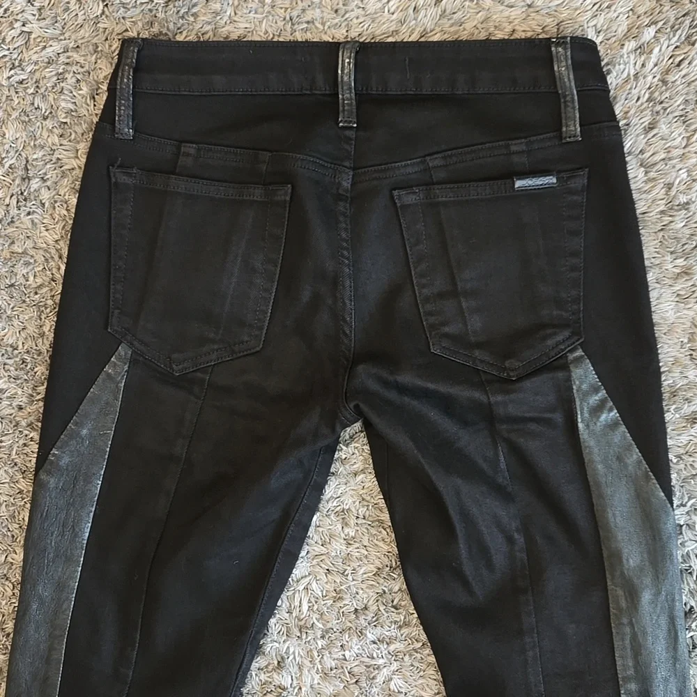 Joe's Jeans Black & Brown Panel Skinny Ankle Jeans